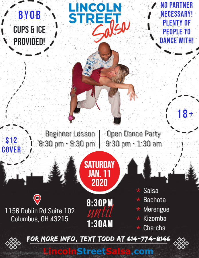 Lincoln Street Salsa Saturday, January 11th, 2020