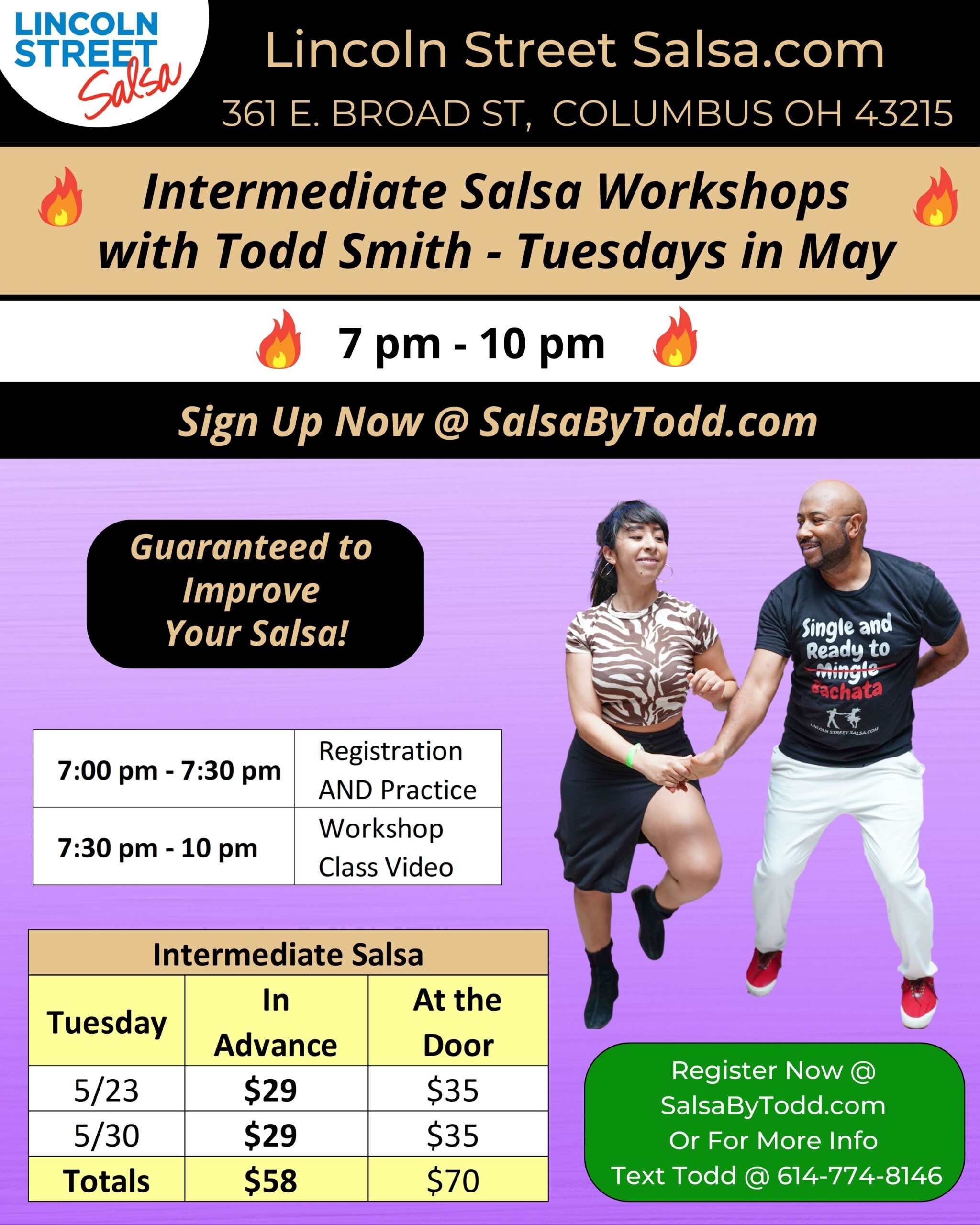 Intermediate Salsa Workshops - Week 2 - May 2023